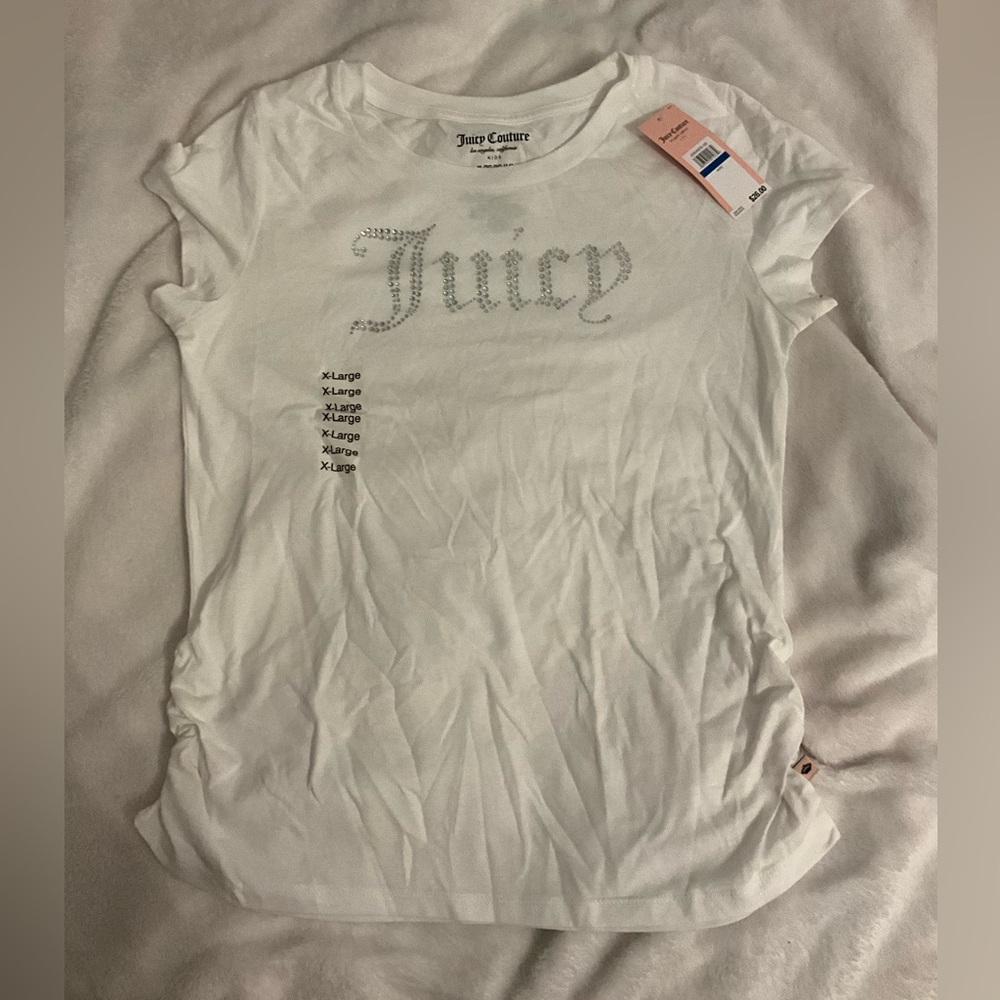 White rhinestones Juicy shirt